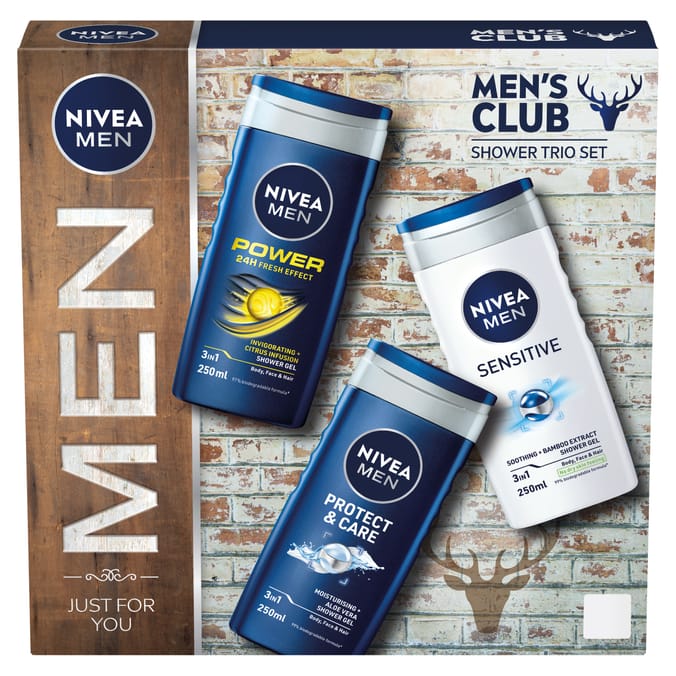 Nivea Men Men's Club Shower Trio Gift Set
