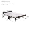 Jay-Be GP120 Grand Folding Bed with e-Pocket Tufted Mattress - Small Double