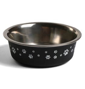 My Pets Small Printed Pet Bowl - Black