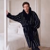 Jeff Banks Mens Navy Striped Robe
