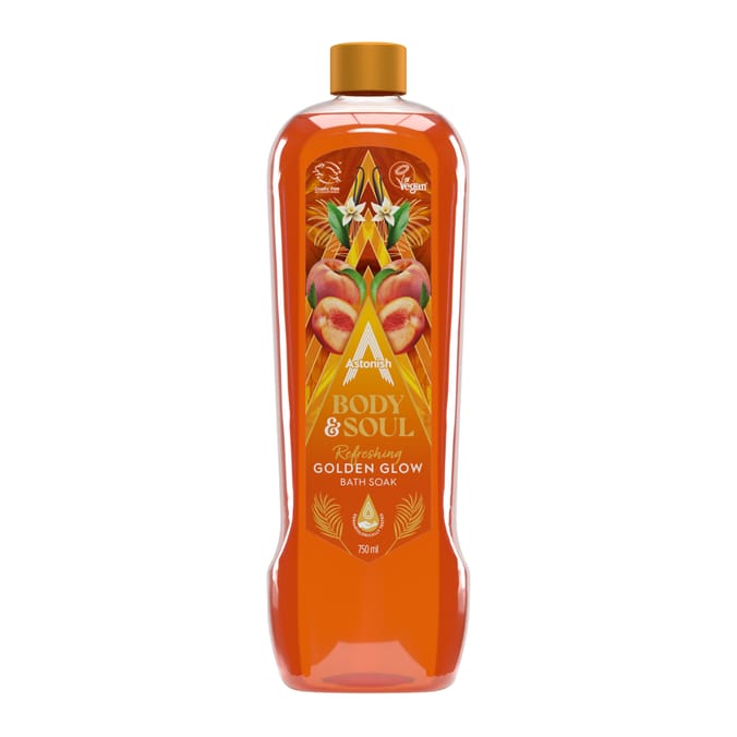Astonish Body & Soul Refreshing Golden Glow Bath Soak 750ml
