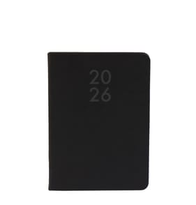Stationery Store Faux Leather Diary 2026 - Black