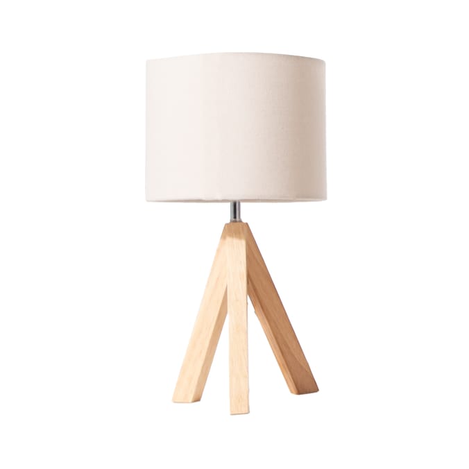 Home Collections Wood Tripod Table Lamp - Beige