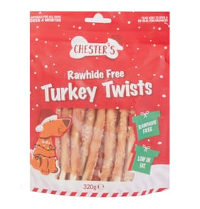 Chester's Rawhide Free Turkey Twists 320g