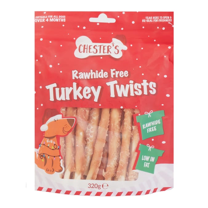 Chester's Rawhide Free Turkey Twists 320g
