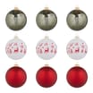 Winter Charm 8cm Theme Bauble 9 Pack - Red