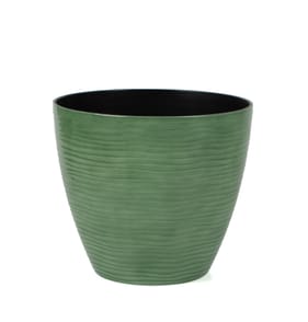 Jardin Water Ripple Plastic Planter 23cm - Green