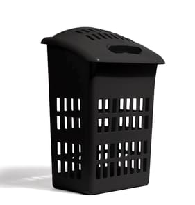 Home Utility Upright Laundry Basket - Black