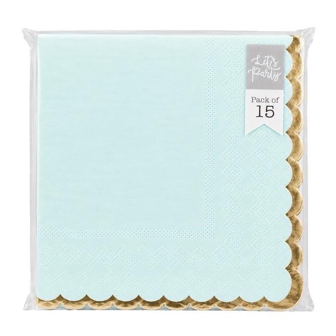 Let's Party Scalloped Napkins 15 Pack
