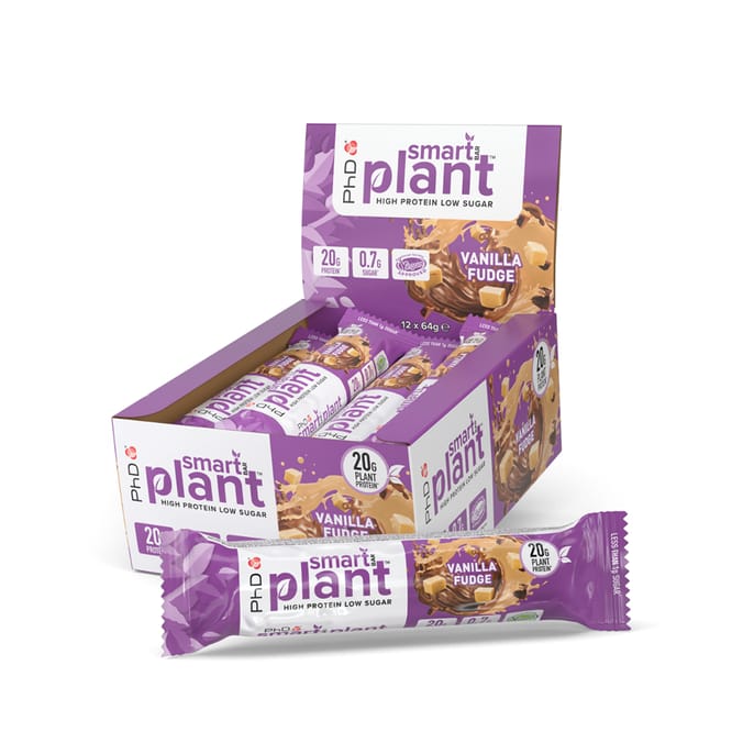 PhD Smart Plant Vanilla Fudge Protein Bar 64g x 12