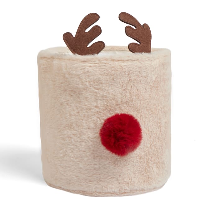 Sleigh Bells Furry Storage Basket