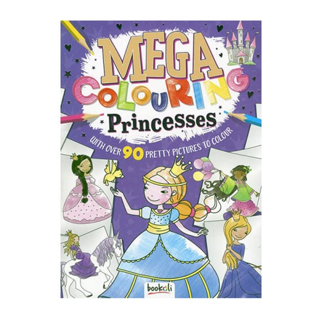 Mega Colouring - Princesses | Home Bargains