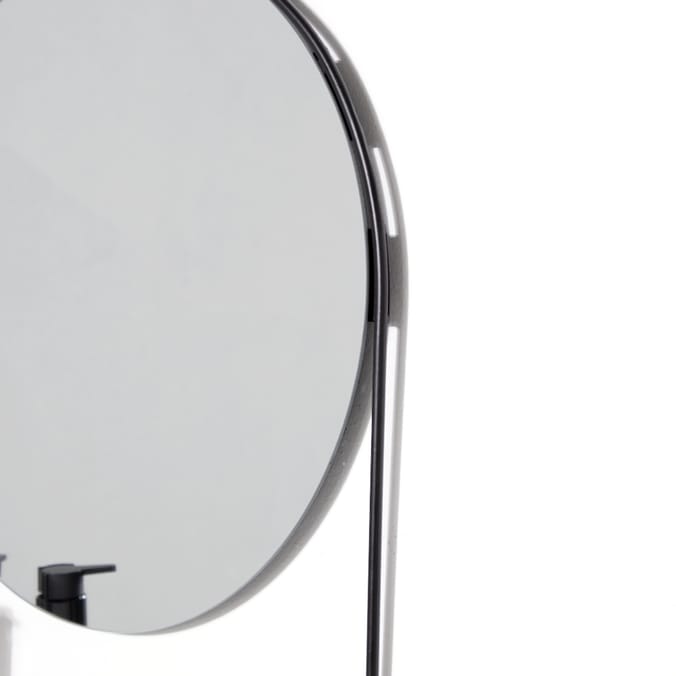 Home Collections Black Metal Wall Mirror & Shelf