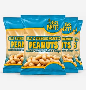 Go Nuts Salt & Vinegar Roasted Peanuts 50g x4