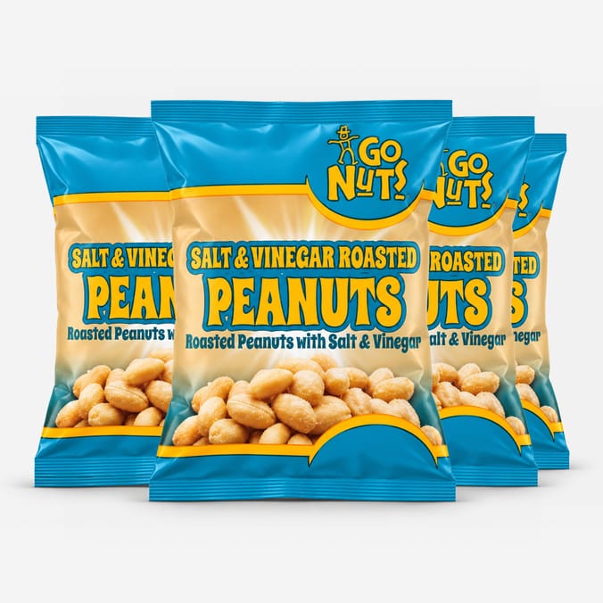 Go Nuts Salt & Vinegar Roasted Peanuts 50g x4