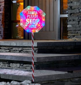 Prestige LED Santa Stop Here Sign