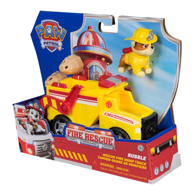 Paw Patrol Fire Rescue Vehicle & Figure - Rubble