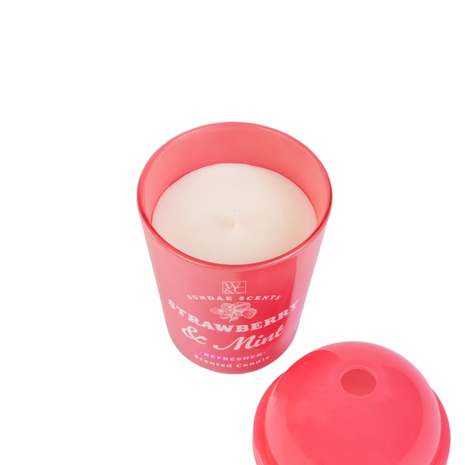 Sundae Scents Smoothie Scented Candle 220g - Strawberry & Mint 