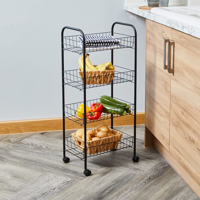 Kitchen Solutions Four Tier Multi Storage Trolley