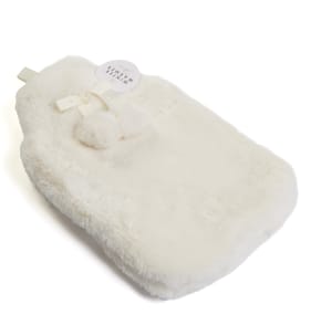 The Winter Warmer Collection Faux Fur Hot Water Bottle 1.7l - White