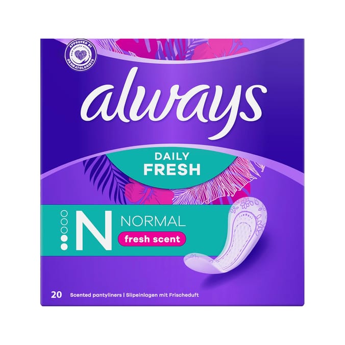 Always Daily Fresh Normal Wrapped Panty Liners 20s