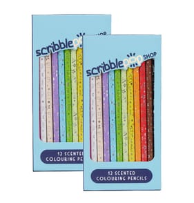 Scribble Pop Shop Scented Colouring Pencils 12 Pack - Blue