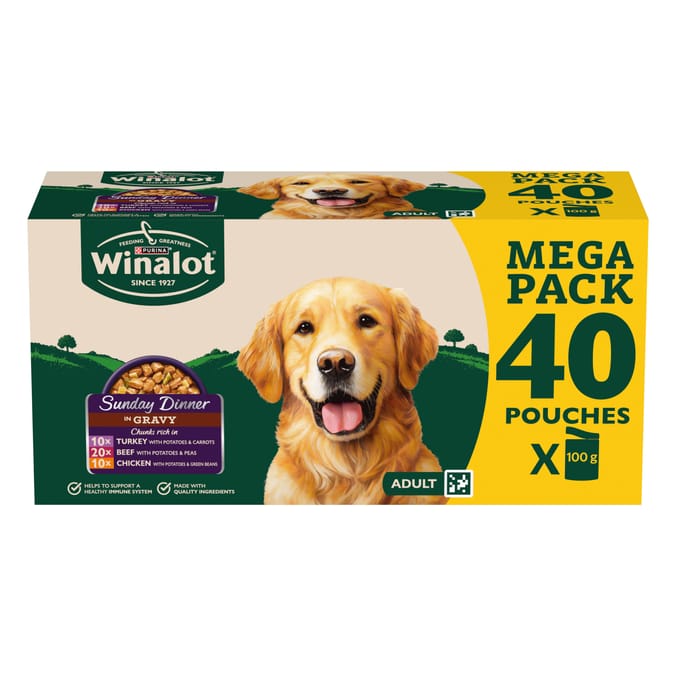 Winalot Sunday Dinner Mixed in Gravy Wet Dog Food 40 x 100g