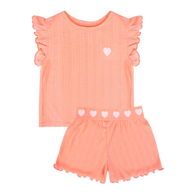 Originals Coral Pointelle Co-Ord Set