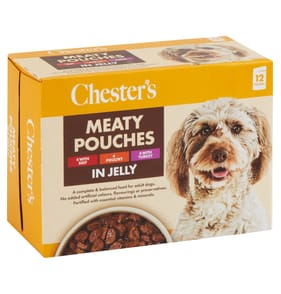 Chester's Meaty Pouches in Jelly 12 Pouches