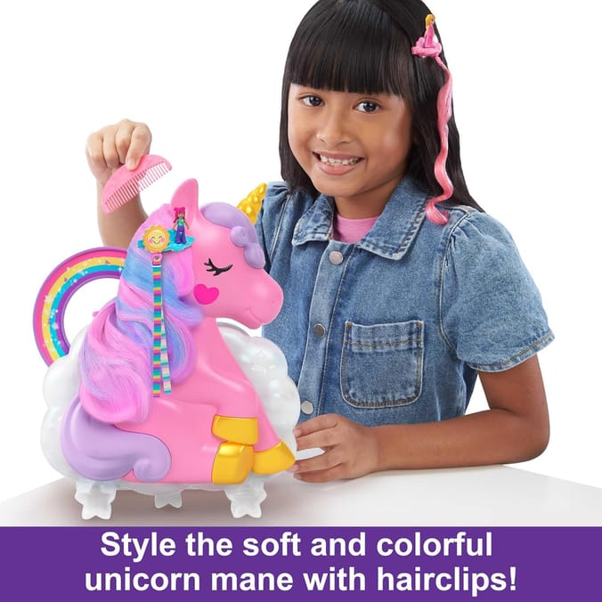 Polly Pocket Rainbow Unicorn Salon Playset