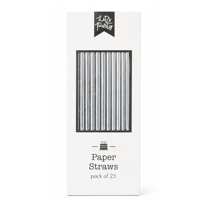 Let's Party Metallic Straws 25 Pack