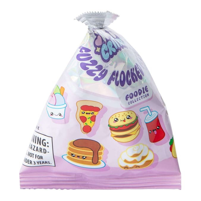 Kawaii Critterz Fuzzy Flocked Friends Foodie Collection Mystery Pack