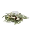 Festive Feeling Glass Hurricane In Wreath