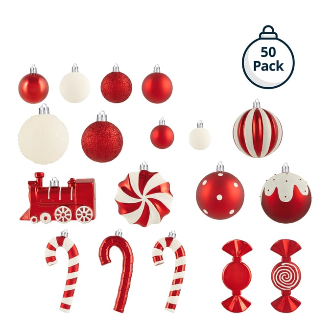 Sleigh Bells Candy Christmas Baubles 50 Pack