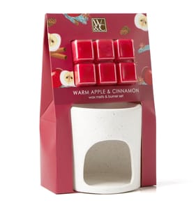 Wickford & Co Wax Melt & Burner Set - Warm Apple & Cinnamon 