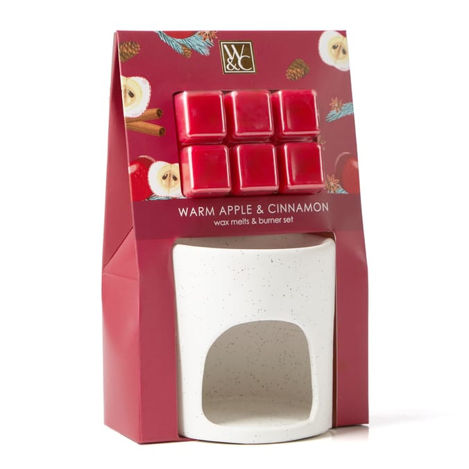 Wickford & Co Wax Melt & Burner Set - Warm Apple & Cinnamon 