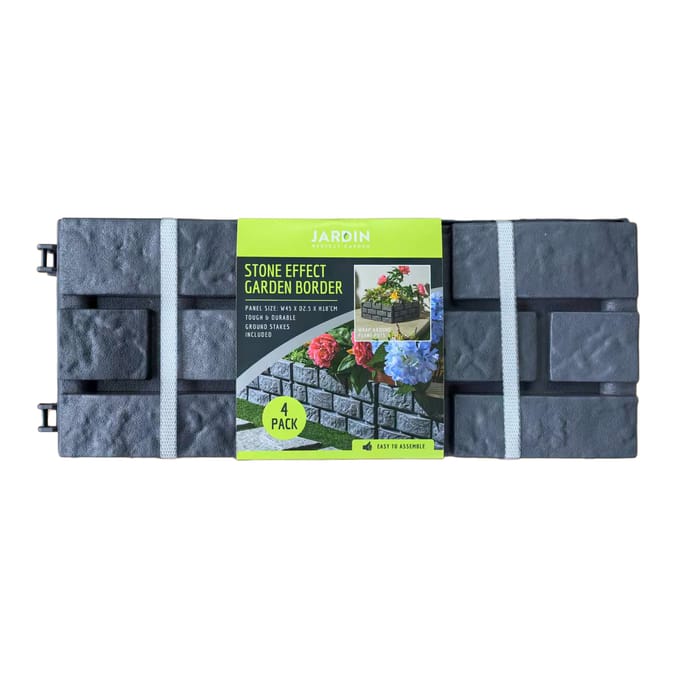 Jardin Stone Effect Garden Border 4 Pack