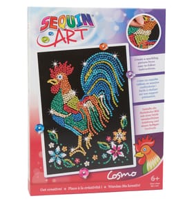 Sequin Art - Cosmo the Cockerel