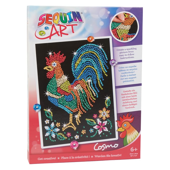 Sequin Art - Cosmo the Cockerel