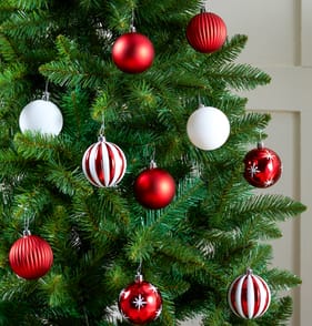 Festive Feeling 7cm Candy Cane Christmas Bauble 35 Pack - Star