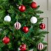 Festive Feeling 7cm Candy Cane Christmas Bauble 35 Pack - Star