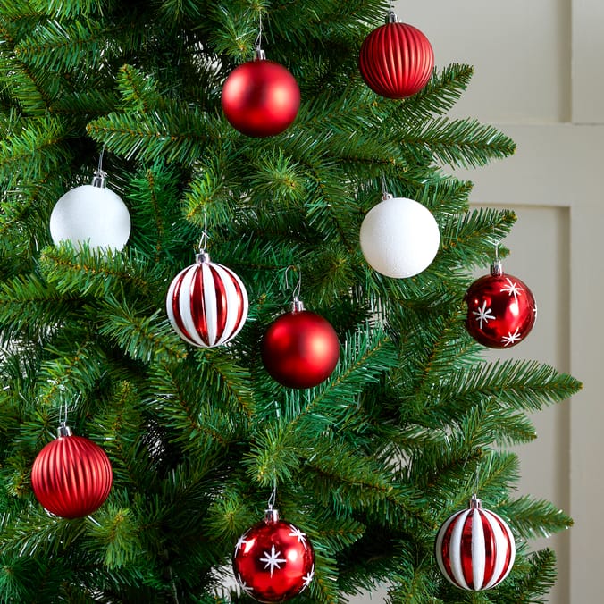 Festive Feeling 7cm Candy Cane Christmas Bauble 35 Pack - Star