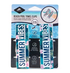  Logo Pegs Beach Towel Clips 2 Pack - Summer Vibes