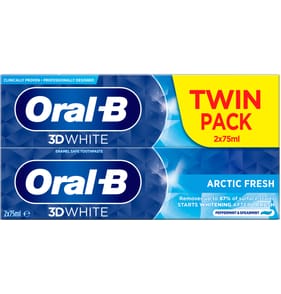 Oral-B 3D White Arctic Fresh Toothpaste Twin Pack