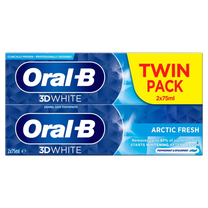 Oral-B 3D White Arctic Fresh Toothpaste Twin Pack