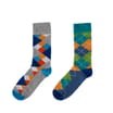Happy Socks Adults Socks 2 Pack - 7.5-11.5 Size 