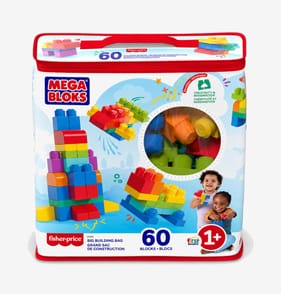 Mega Bloks Big Building Bag 60 Pieces - Red