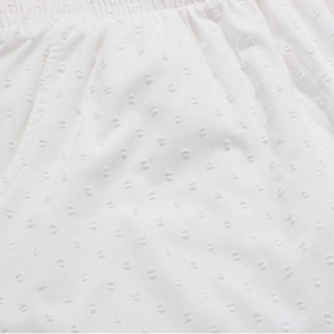 Originals Ladies White Cotton Dobby Pyjama Set