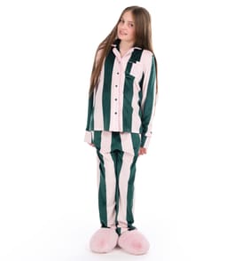 Originals Kids Pink & Green Striped Pyjamas