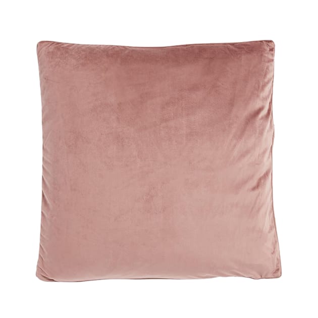 Home Collections Velvet Feather Filled Cushion Pink Home Bargains